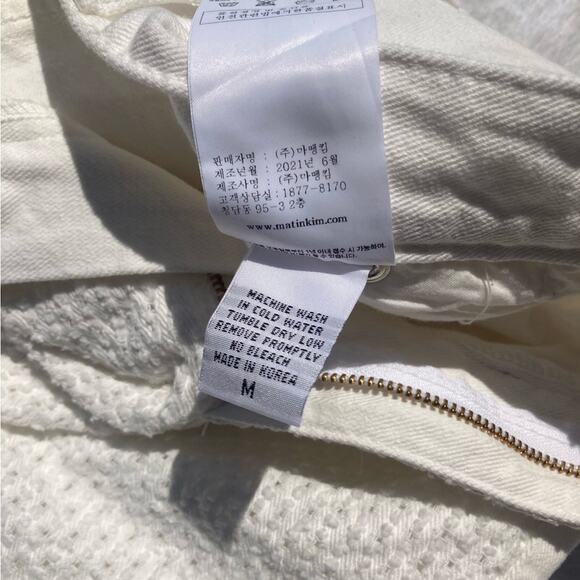 Matin Kim Distressed Textured White‎ High Rise Medium - Picture 4 of 8